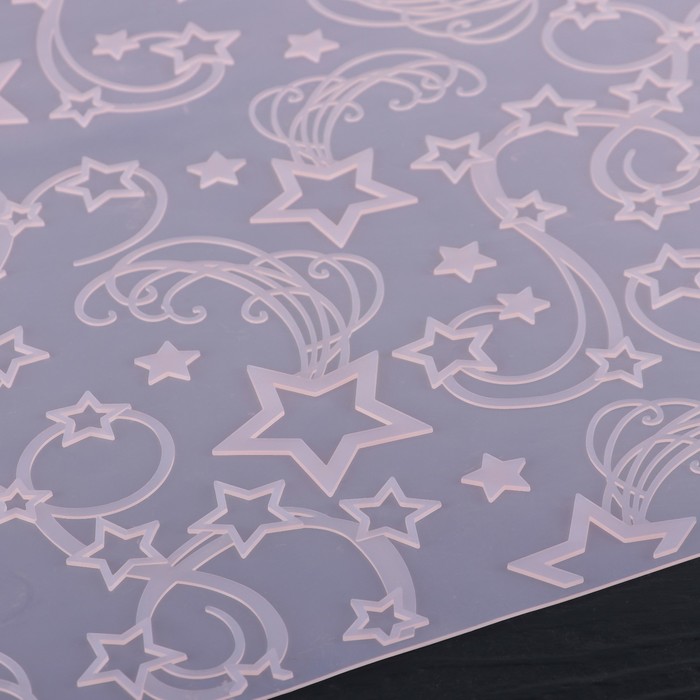 Коврик для нанесения рисунка на мастику "Звезды" 50х50 см