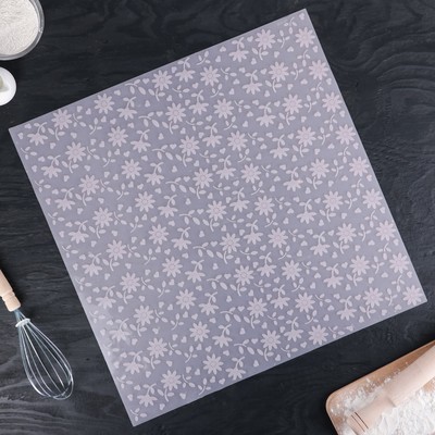 Коврик для нанесения рисунка на мастику 50х50 см "Поляна"