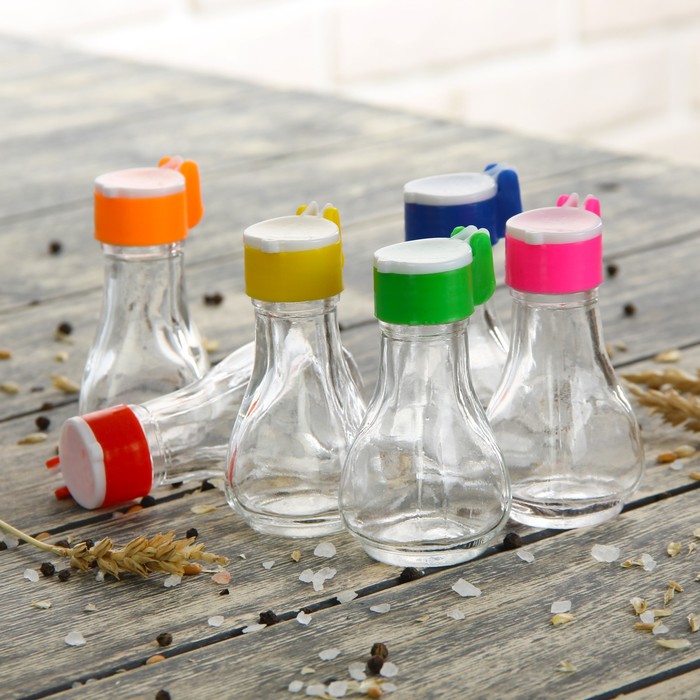 Солонка для специй h=8,5 см, 30 мл, цвета МИКС