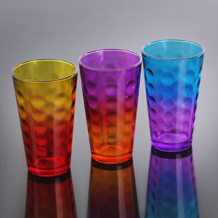 Набор стаканов 340 мл "Маскарад", 3 шт, цвета МИКС