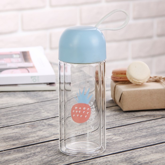 Бутылка двойное стекло 250 мл "Утро", рисунок МИКС