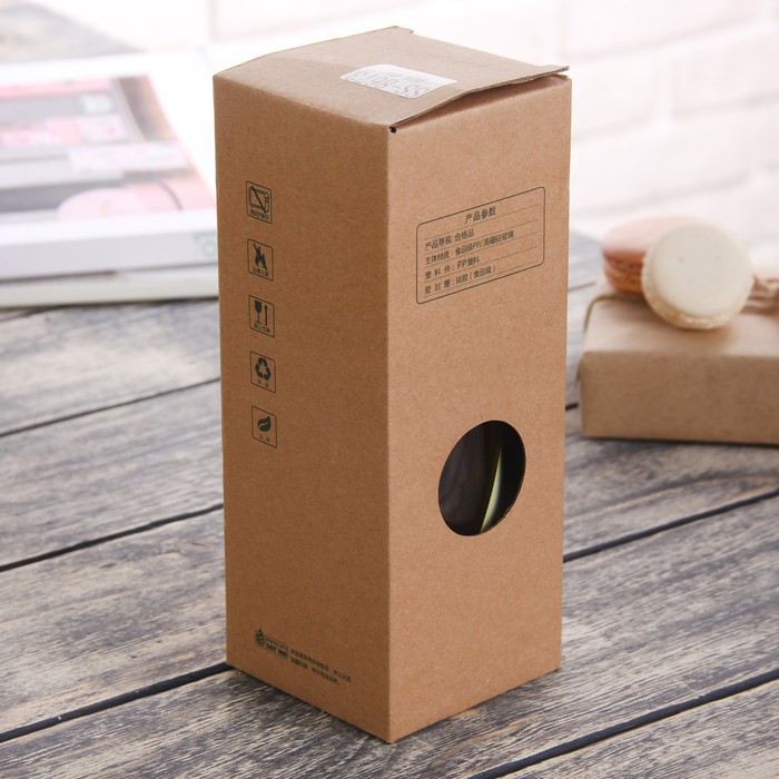 Бутылка двойное стекло 300 мл "Геометрия", цвета и рисунок МИКС