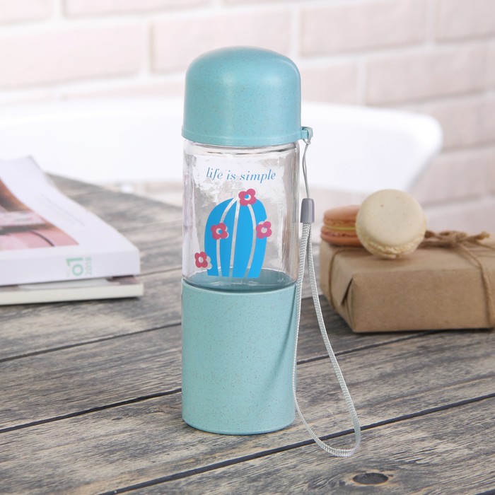 Бутылка 280 мл "Жизнь проста", цвета и рисунок МИКС