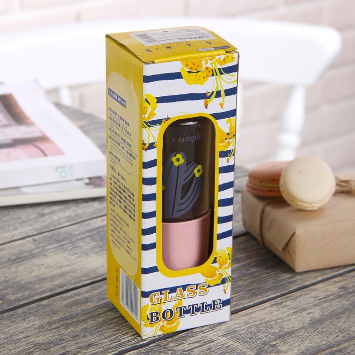 Бутылка 280 мл "Жизнь проста", цвета и рисунок МИКС