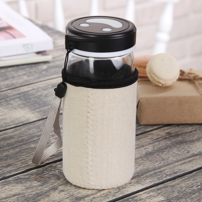 Бутылка 430 мл "Улыбка", цвета и рисунок МИКС