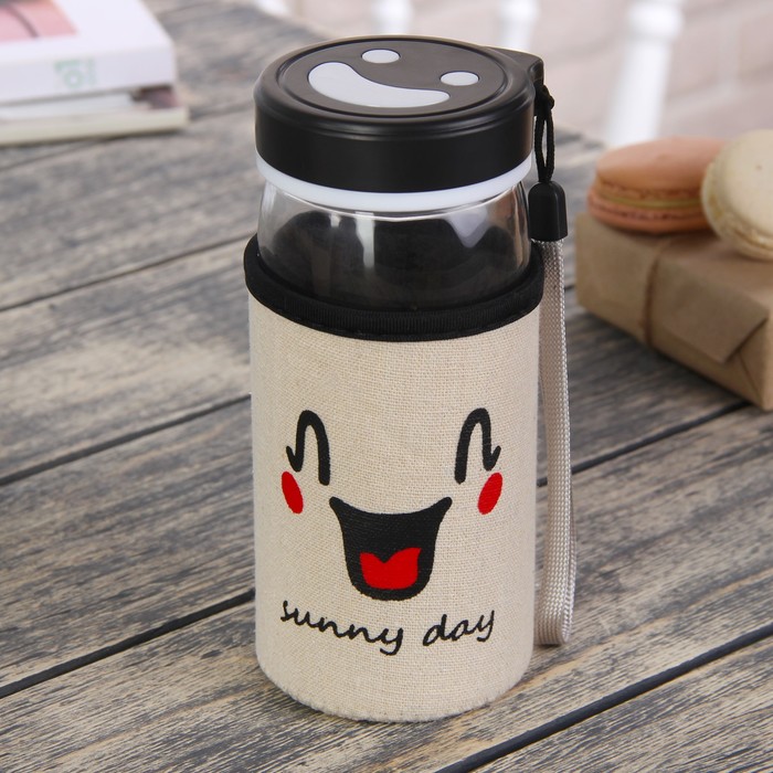 Бутылка 430 мл "Смайл", рисунок МИКС