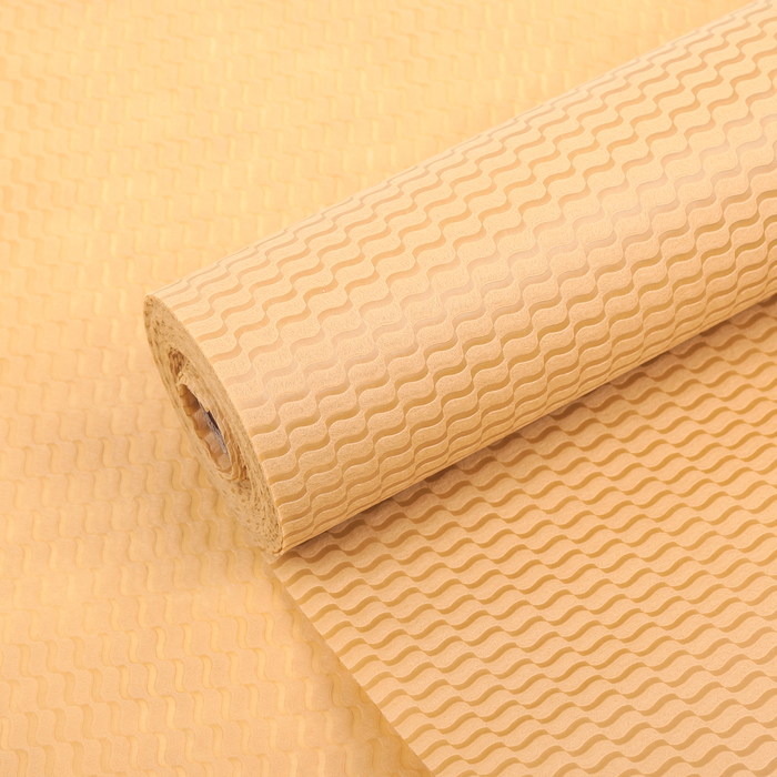 Фетр ламинированный рельефный "Волны", бежевый, 50 см х 10 м