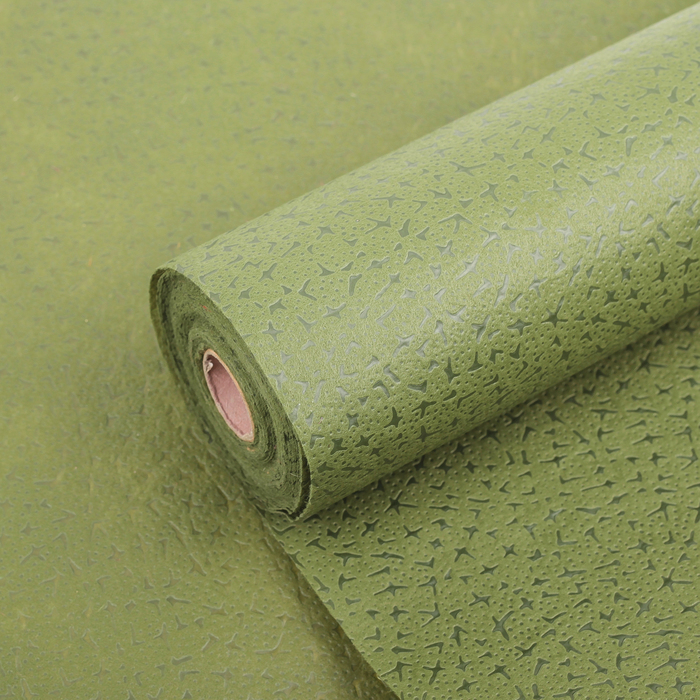 Фетр ламинированный рельефный "Звёзды", хаки, 50 см х 10 м