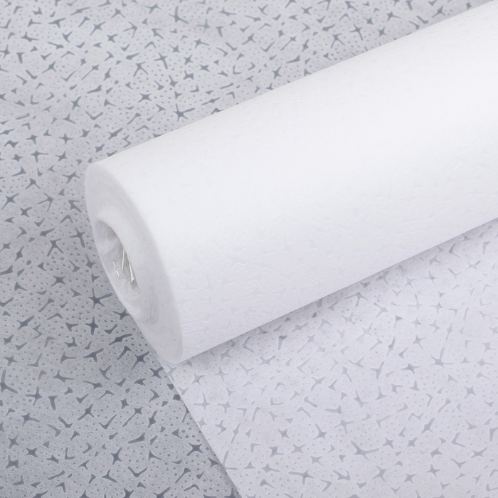 Фетр ламинированный рельефный "Звёзды", белый, 50 см х 10 м