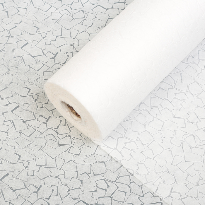 Фетр ламинированный рельефный "Камни", белый, 50 см x 10 м