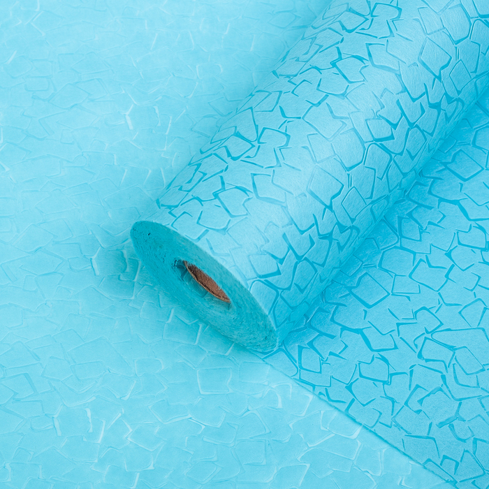 Фетр ламинированный рельефный "Камни", голубой, 50 см x 10 м