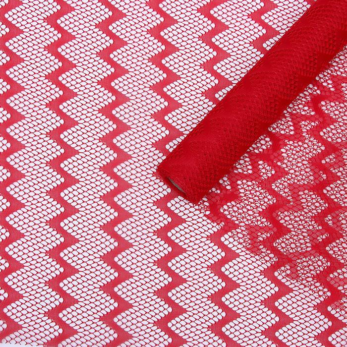 Сетка для цветов "Зигзаг", красный, 48 см х 4,5 м