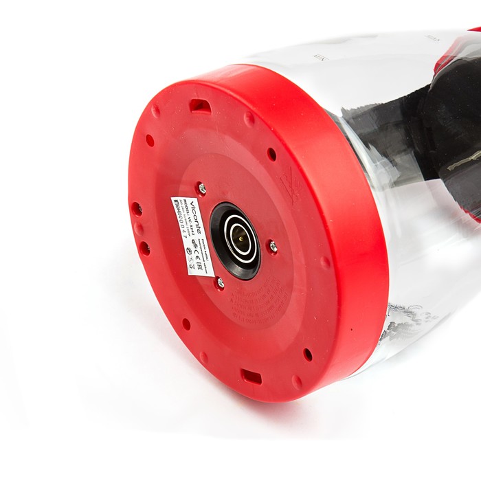 Электрочайник VC-3242, 2200 Вт, 1,9 л, пластик, вращение чайника 360°, подсветка, красный