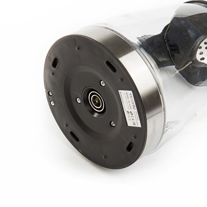 Электрочайник VC-3243, 2200 Вт, 2,0 л, пластик, вращение чайника 360°, подсветка, черный