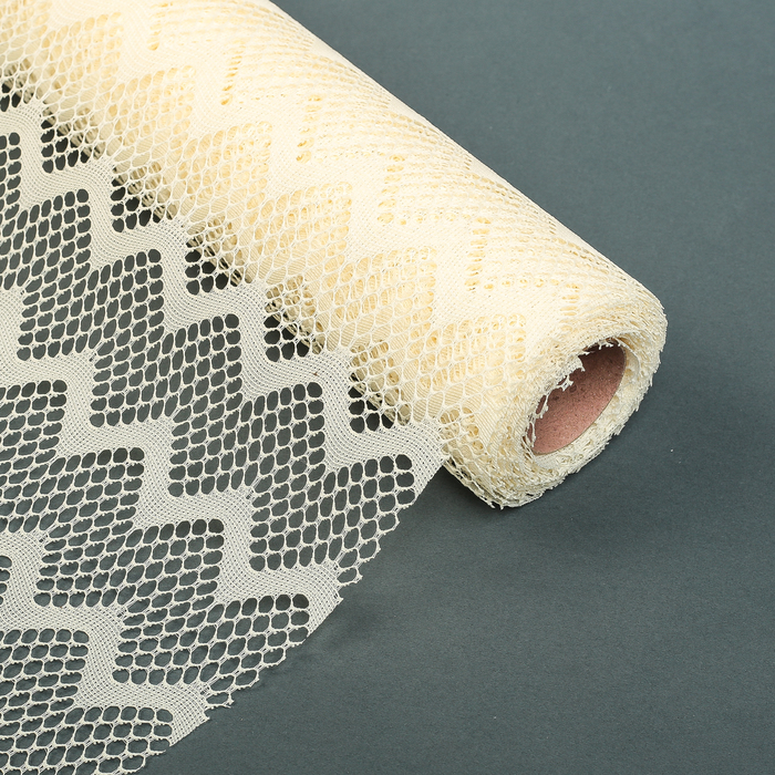 Сетка для цветов "Зигзаг", кремовый, 48 см х 4,5 м