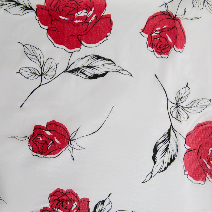 Штора для ванной "Пышные розы", 180х180 см, PEVA