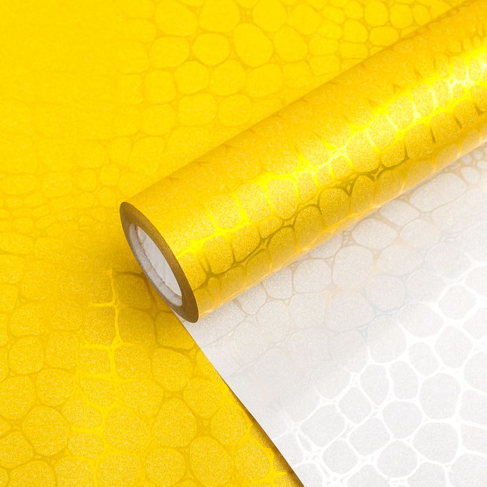 Плёнка с блестками "Питон", золотой, 0,5 х 10 м