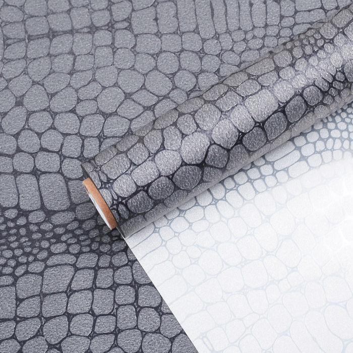 Плёнка с блестками "Питон", серый, 0,5 х 10 м