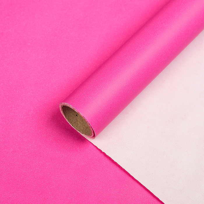 Бумага упаковочная, розовый, 0,7 х 2 м