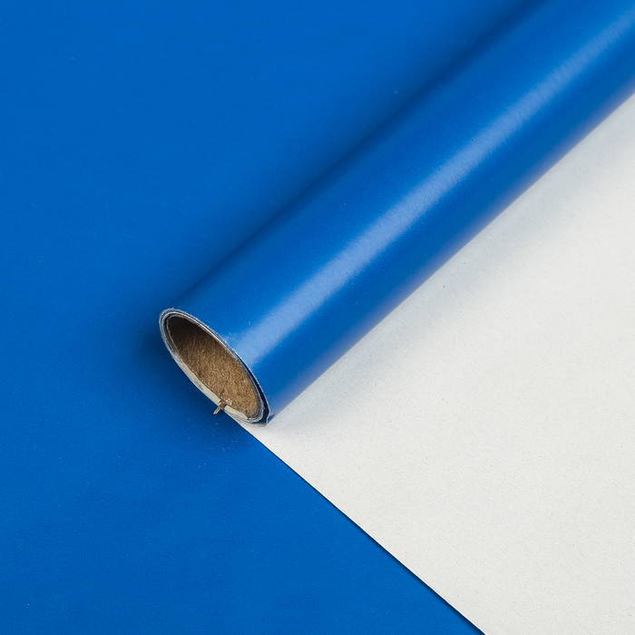 Бумага упаковочная, синий, 0,7 х 2 м