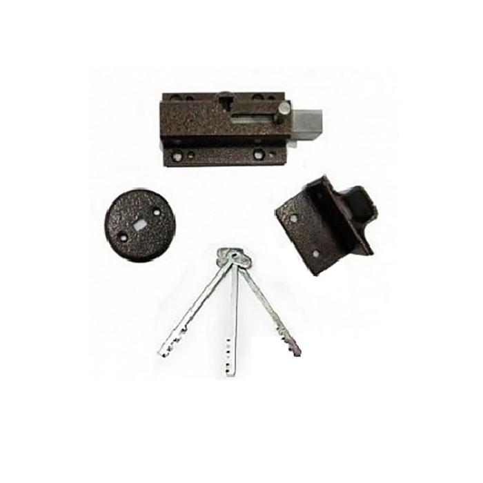 Замок накладной Avers ЗРН-5С40, реечный, 90х55х21 мм, 3 ключа