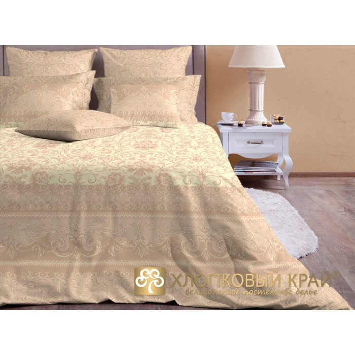 КПБ "Венеция какао" 1,5 сп, 156х220 см, 140х205 см, 70х70 см-2 шт., бязь 145 г/м2