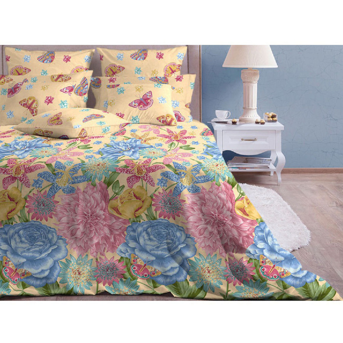 КПБ "Венесуэла беж" дуэт, 220х240 см, 140х205 см-2 шт., 70х70 см-2 шт., бязь 145 г/м2