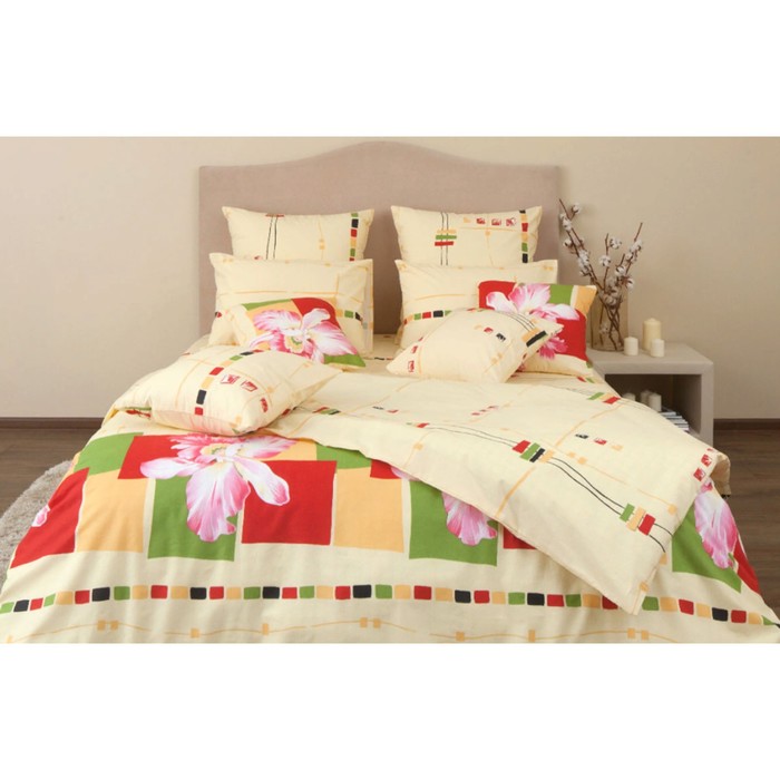 КПБ "Каттлея" дуэт, 220х240 см, 140х205 см-2 шт., 70х70 см-2 шт., бязь 145 г/м2