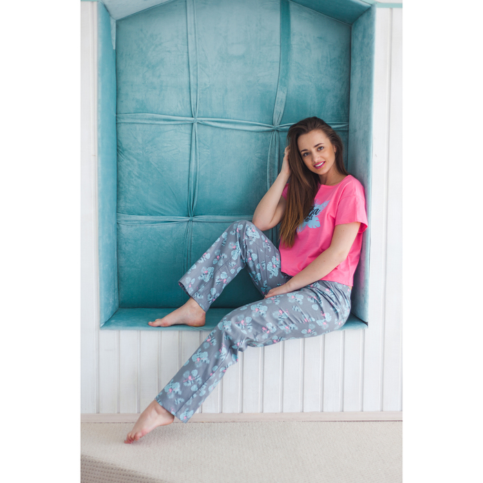 Футболка женская KAFTAN "Tropical", розовый, р-р 48-50, 100% хлопок