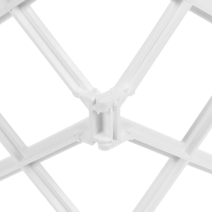 Ограждение декоративное, 30 х 288 см, 9 секций, пластик, белое, «Полисад»