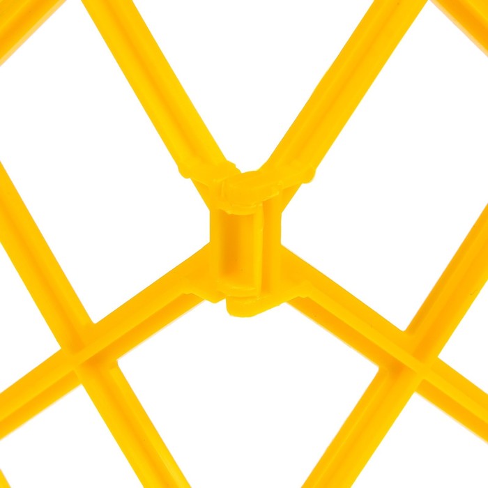 Ограждение декоративное, 30 х 288 см, 9 секций, пластик, жёлтое, «Полисад»