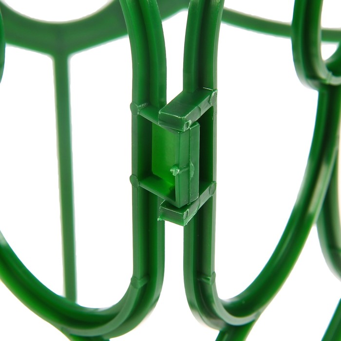 Ограждение декоративное, 30 х 288 см, 9 секций, пластик, зелёное, «Бабочка»