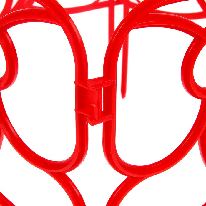 Ограждение декоративное, 30 х 288 см, 9 секций, пластик, красное, «Бабочка»