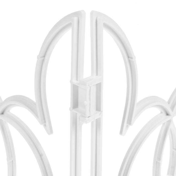 Ограждение декоративное, 30 х 288 см, 9 секций, пластик, белое, «Лилия»