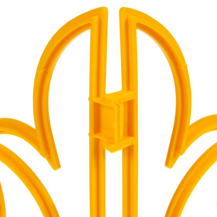 Ограждение декоративное, 30 х 288 см, 9 секций, пластик, жёлтое, «Лилия»