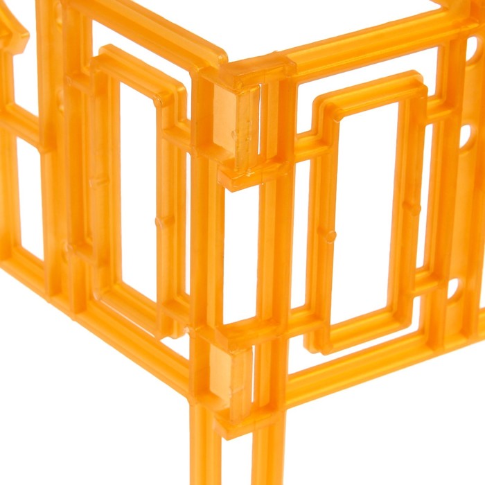 Ограждение декоративное, 30 х 288 см, 9 секций, пластик, жёлтое, «Инь-Ян»