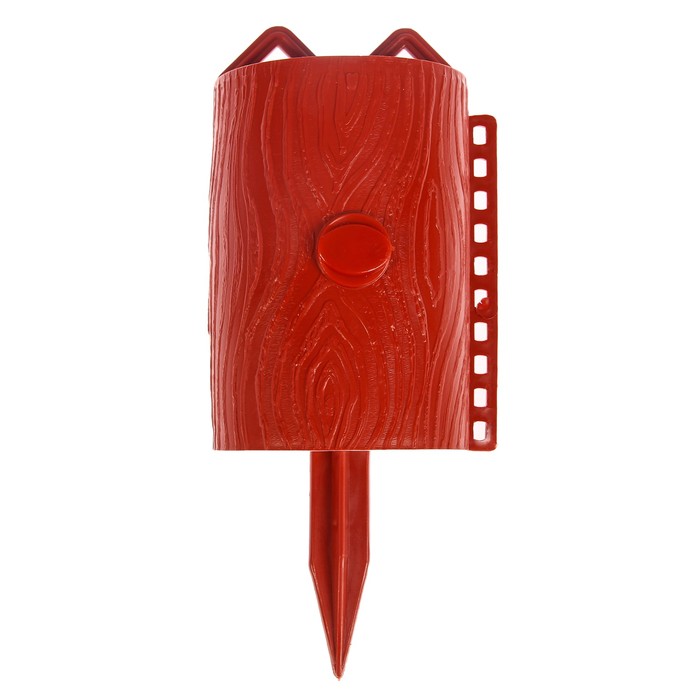 Ограждение декоративное, 25 х 300 см, 30 секций, пластик, терракотовое, «Ажурный цветник»