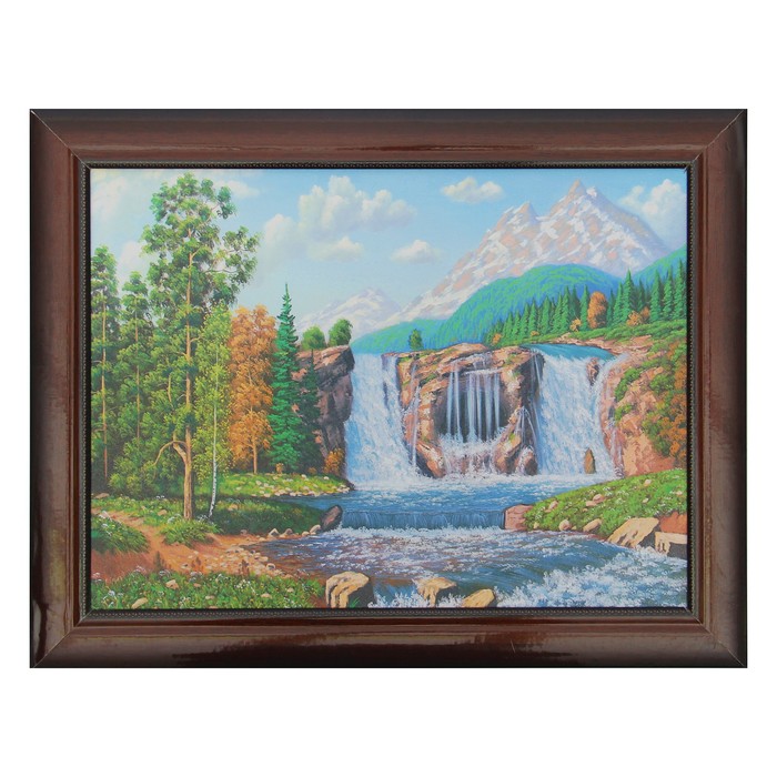 Картина "Водопадики" 37*47 см рамка микс