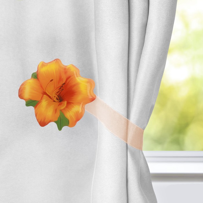 Прихват для штор "Желтая лилия"