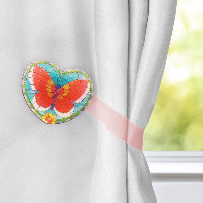 Прихват для штор "Бабочка, витраж"
