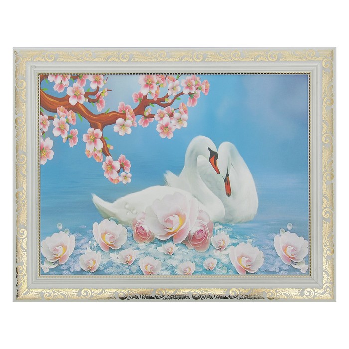 Картина "Птичья нежность" 37*47 см