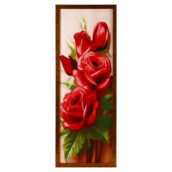 

Картина "Красные розы" 42*106 см рамка микс