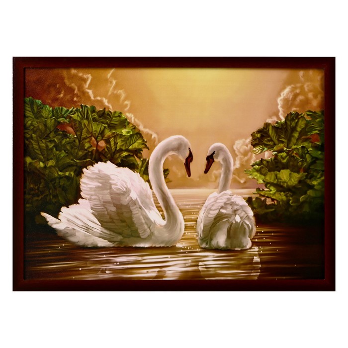 Картина Сказочны лебеди 56*76 см МИКС картина лебеди под цветами сакуры 56 76 см
