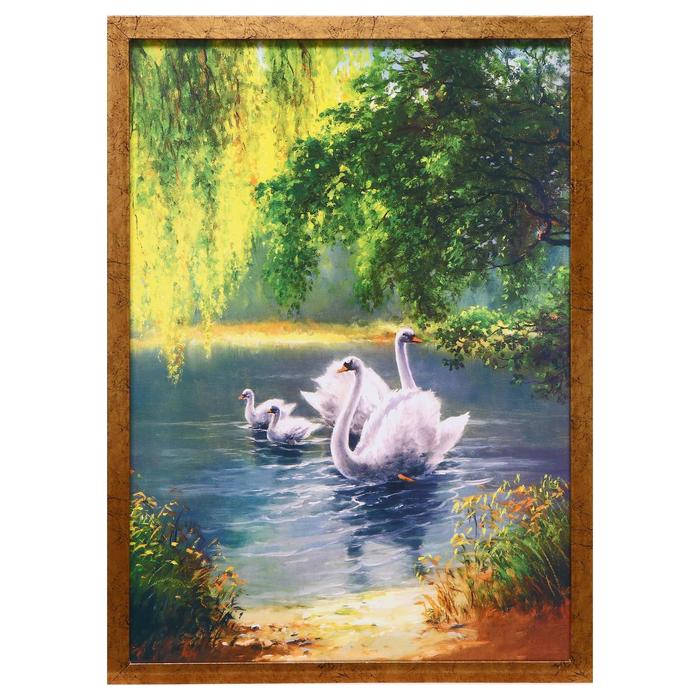 Картина Семейство 56*76 см рамка микс картина лебеди под цветами сакуры 56 76 см