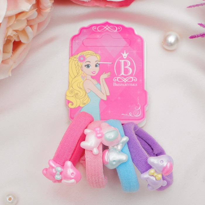 Резинка для волос "Нежность" (набор 4 шт) собачка