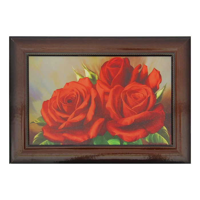 Картина "Алые розы" 27*37 см