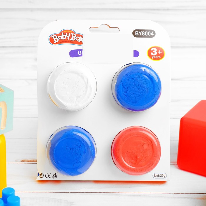 Набор для создания игрушки из массы для лепки "Акула", масса 4 банки по 10 гр