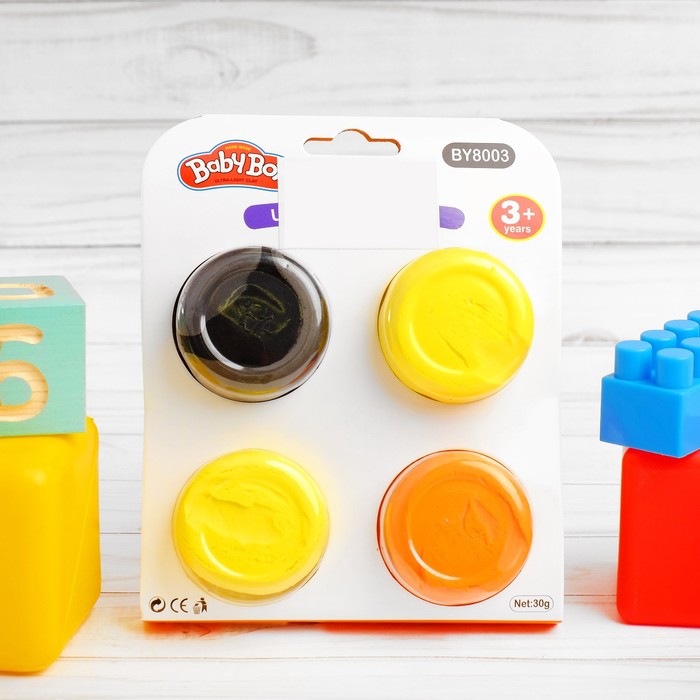 Набор для создания игрушки из массы для лепки "Львенок", масса 4 банки по 10 гр