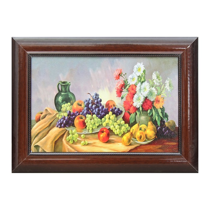 Картина "Цветы и фрукты"  27*37 см
