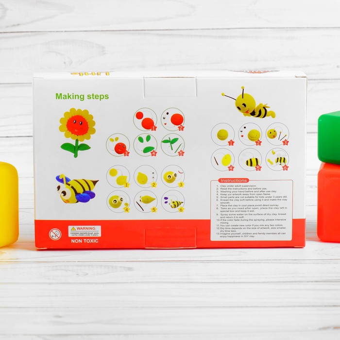 Набор для создания игрушек из массы для лепки "Сказочный сад", масса 6 банок по 16 г,3 стека